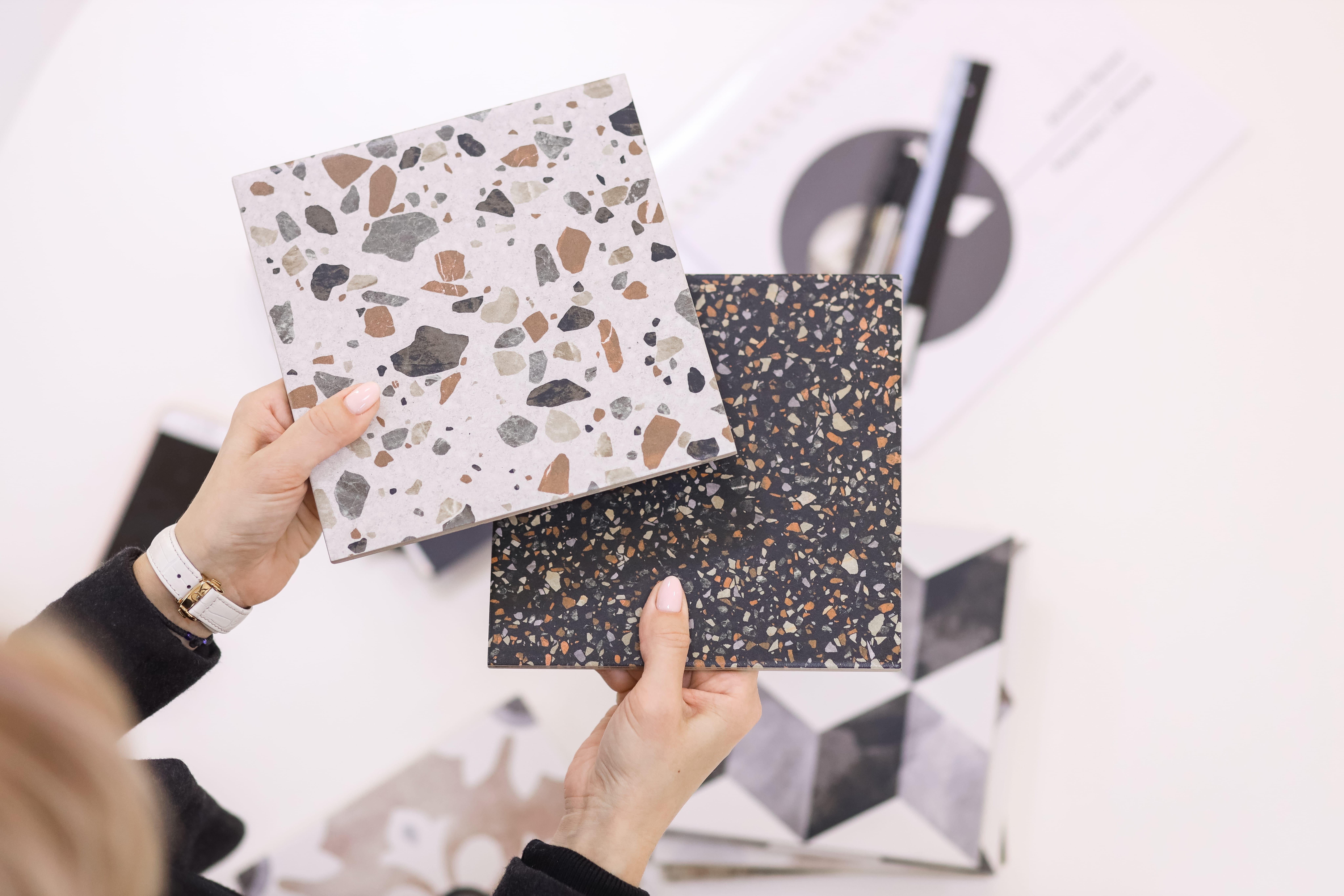 Why Washed Terrazzo is Redefining Modern Interiors in Pakistan 2 the designer selects the decor for the apartment 2023 11 27 05 32 37 utc