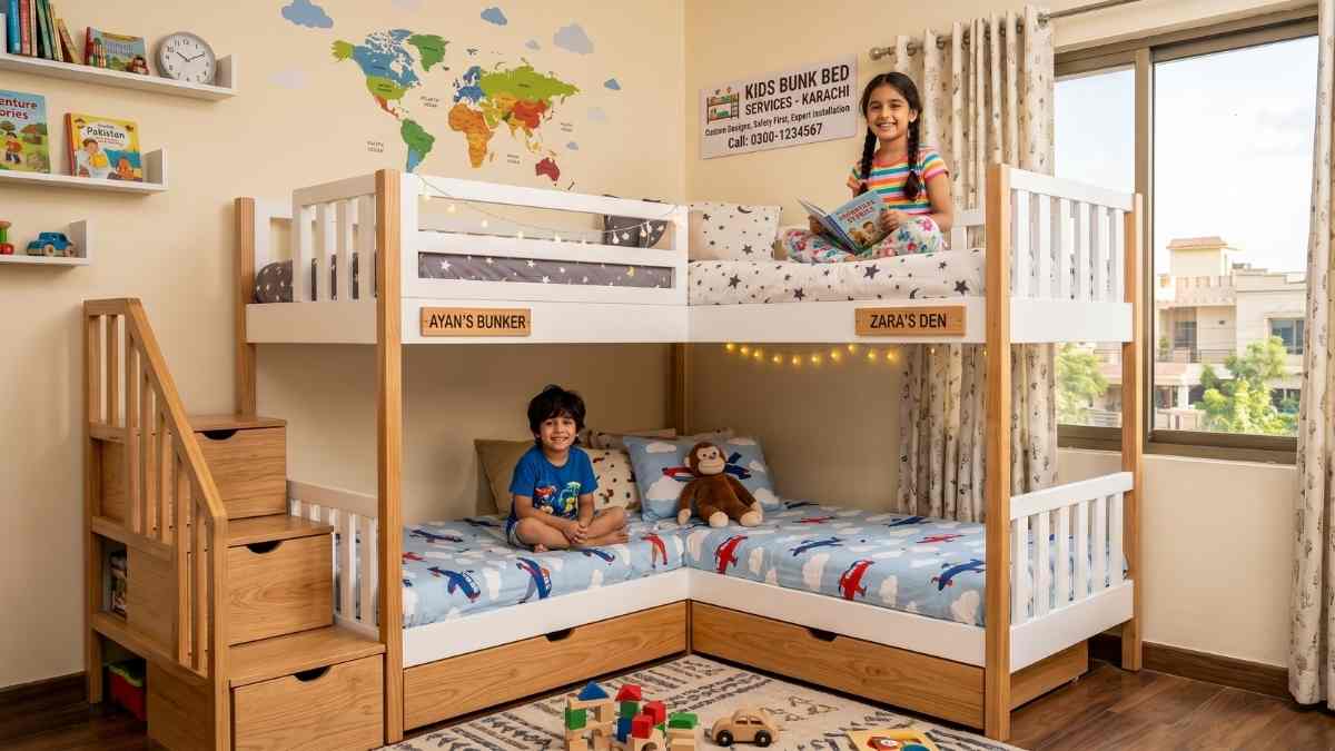 Kids Bunk Bed Services in Karachi Custom Kids Beds Maker