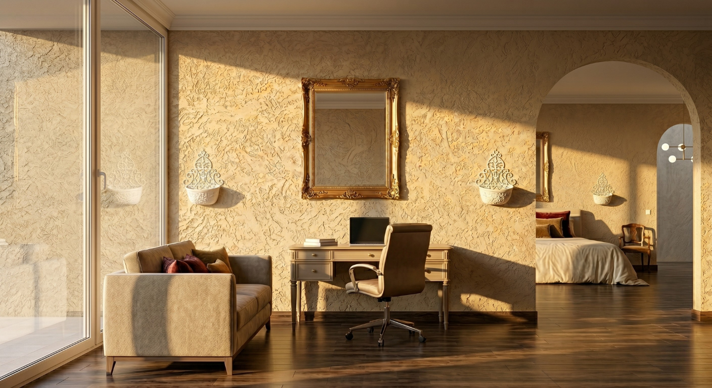 Modern Rockwall Texture in Pakistani Homes