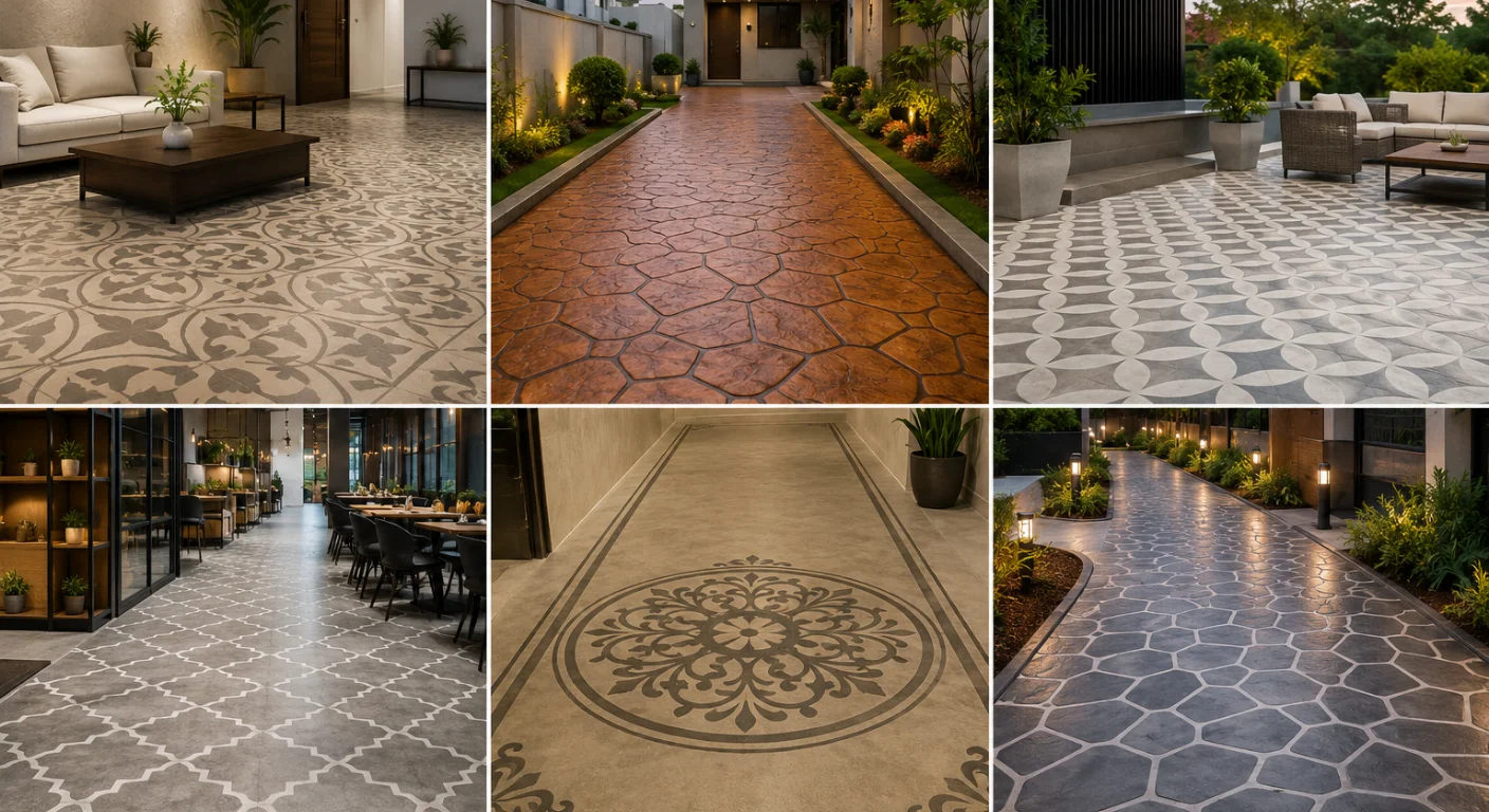 Stencil Flooring Designs for Modern Interior & Exterior Spaces