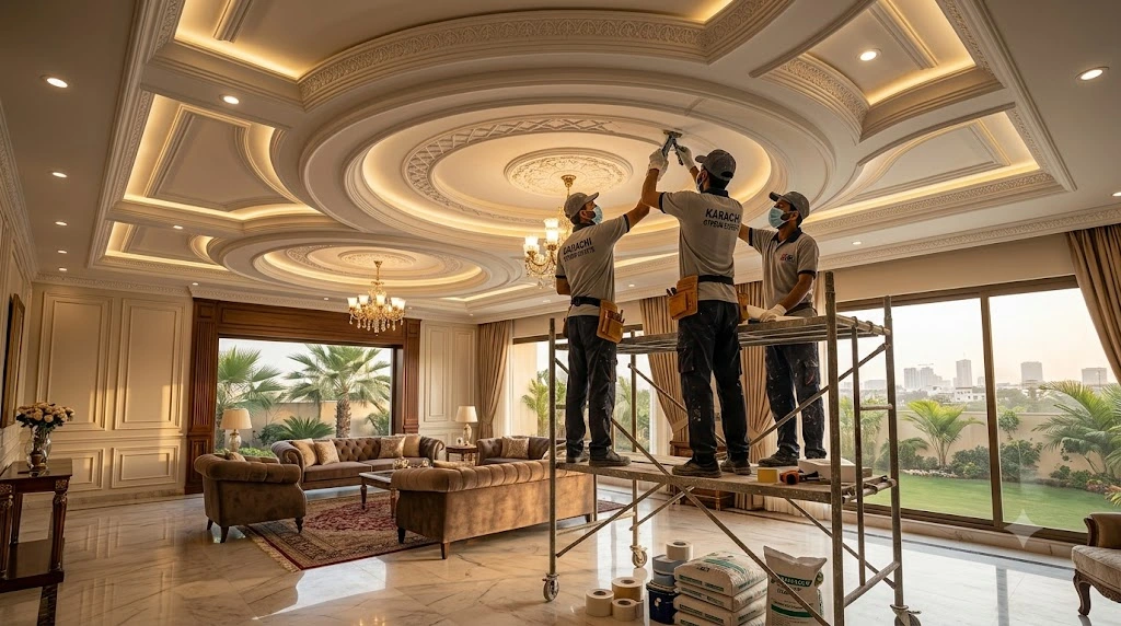 Ceiling Gypsum Board Installation in Karachi