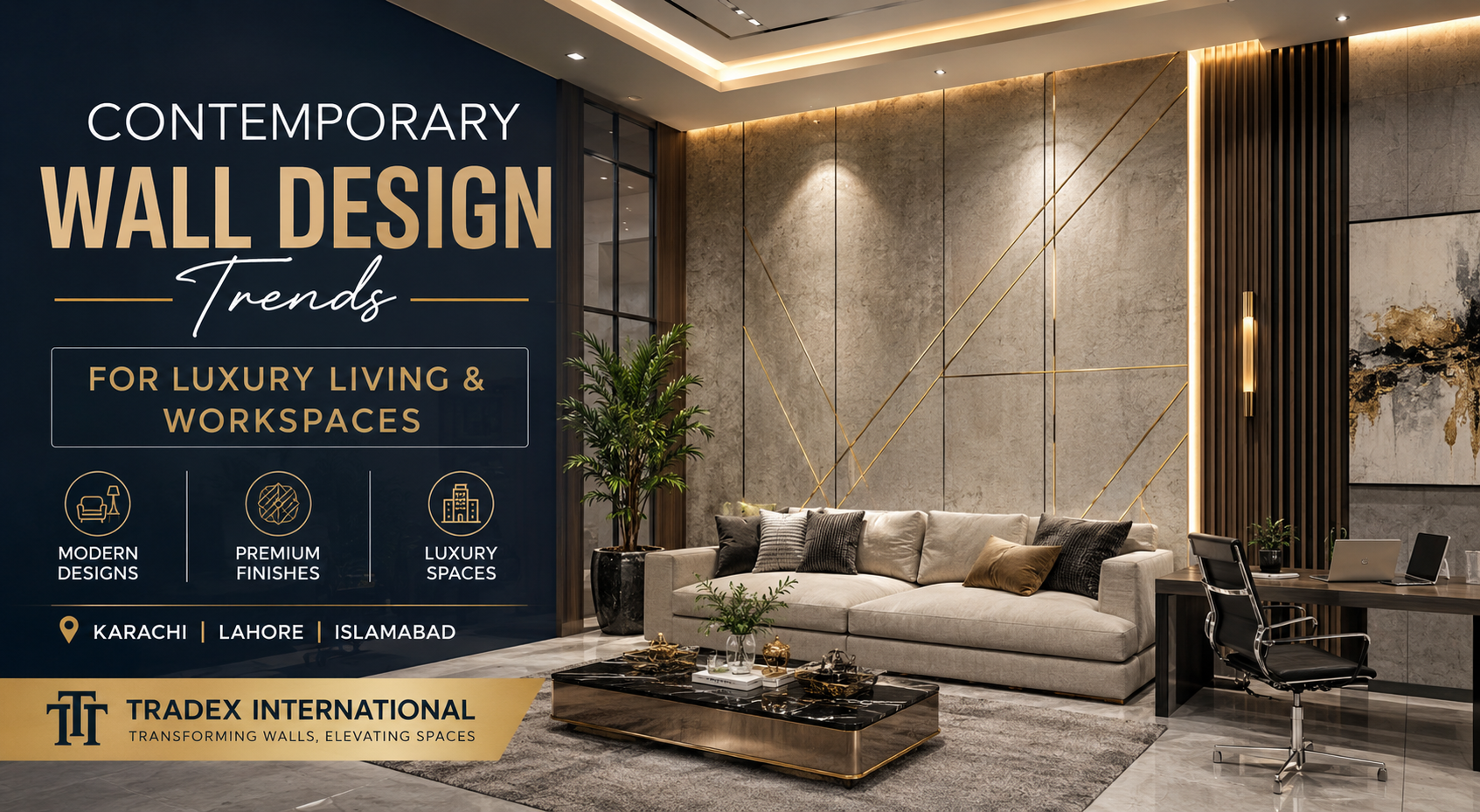 Contemporary Decorative Wall Design Services in Karachi