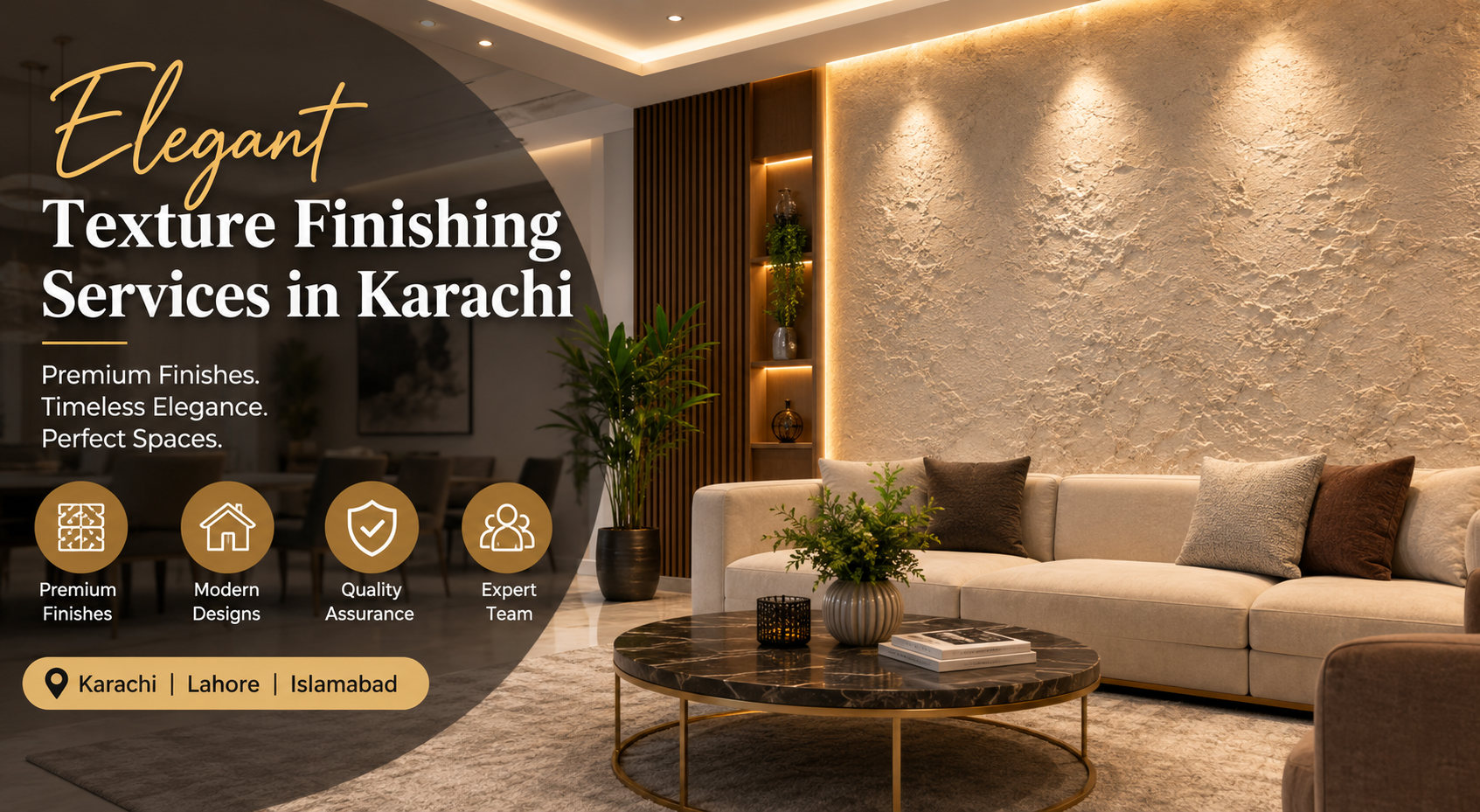 Elegant Texture Finishing Services in Karachi