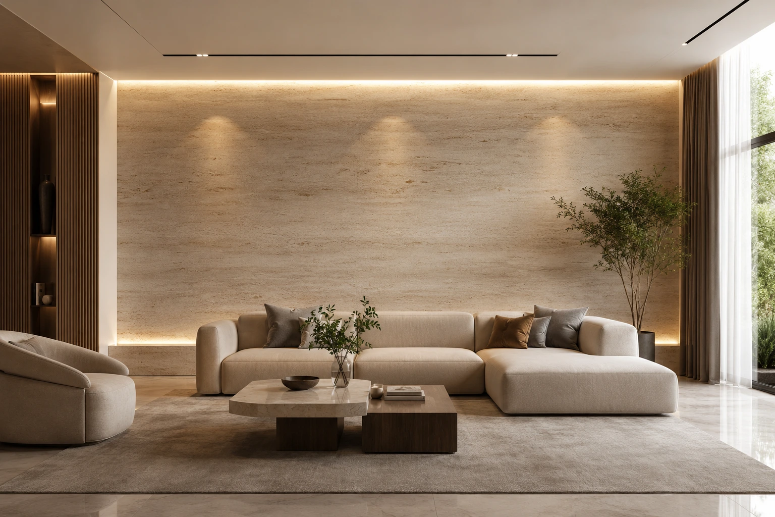 Elegant Travertine Texture Walls Services in Karachi