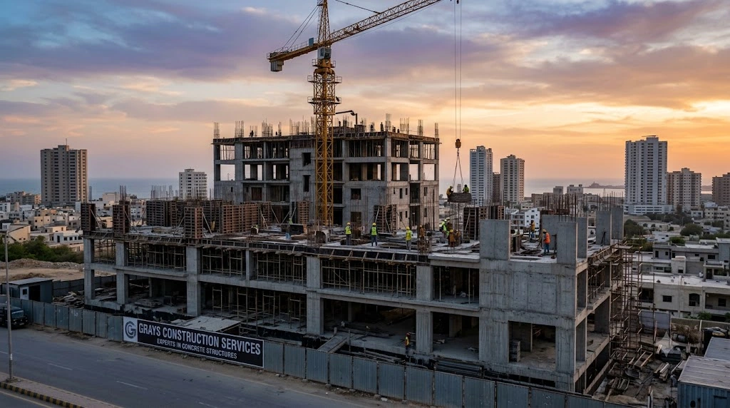 Gray Structure Construction Services in Karachi