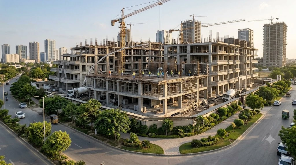 Grey Structure Construction Services in Karachi