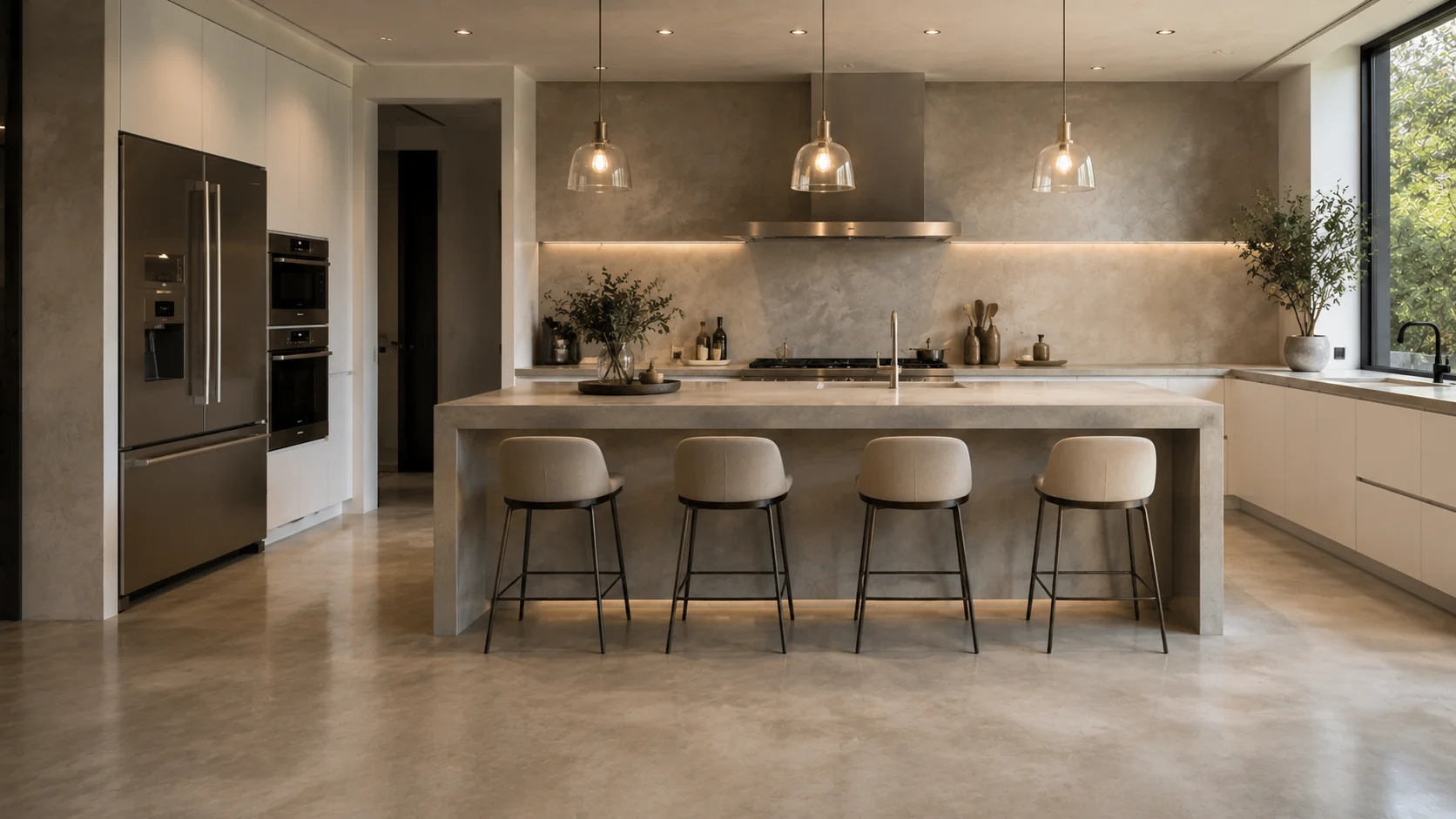 Modern Microcement Kitchen