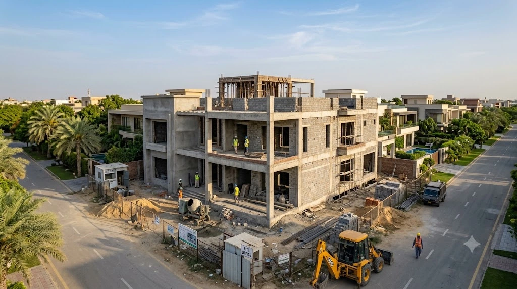 Residential Gray Structure Construction in Karachi