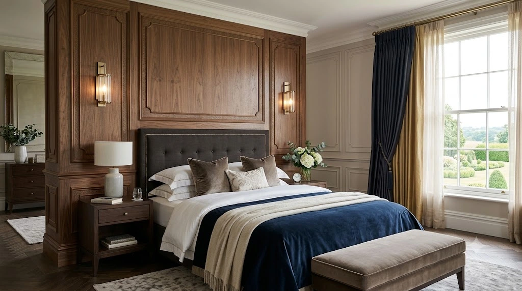 Bed Walls Elegant Bedroom