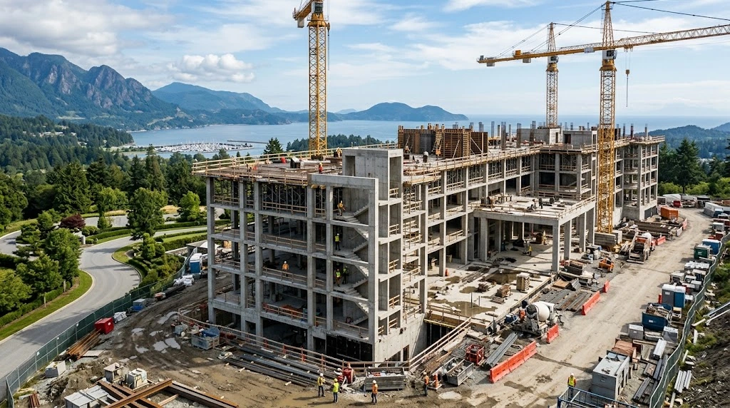 Commercial Grey Structure Construction Services