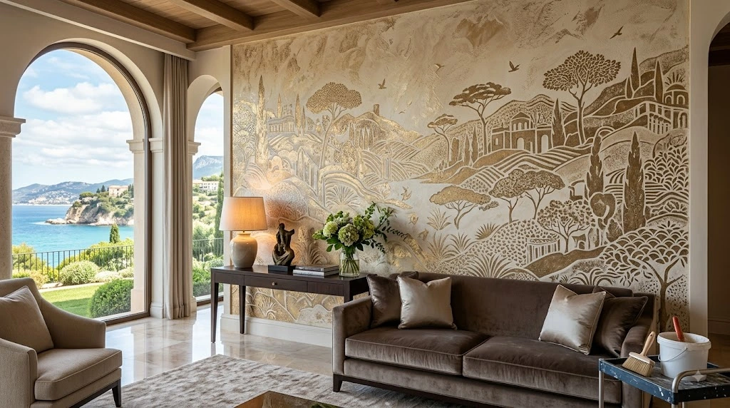 Creative Stencil Texture Wall Designs