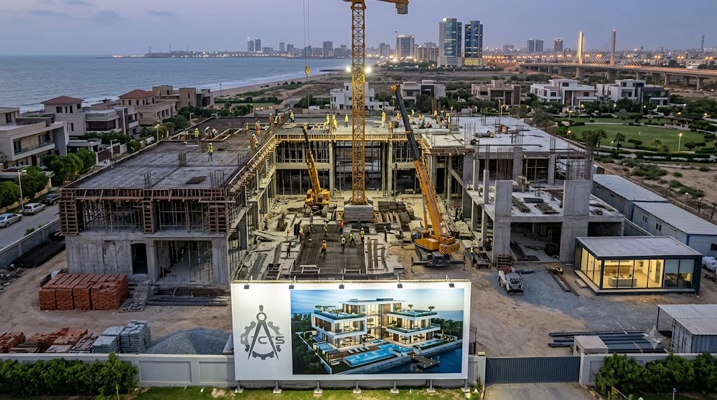 Grey Structure Construction Contractor in Karachi