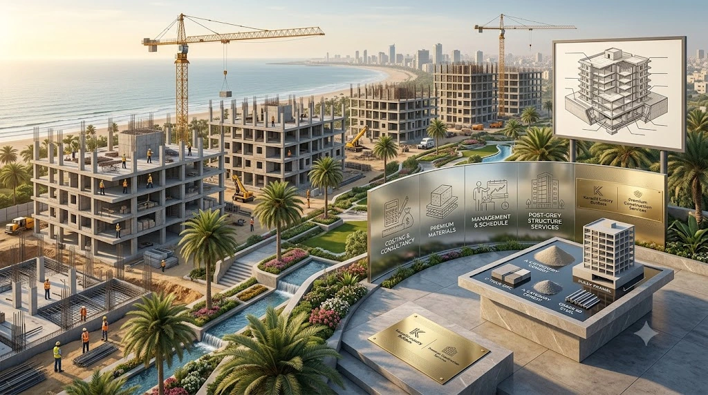 Grey Structure Construction Cost & Services in Karachi