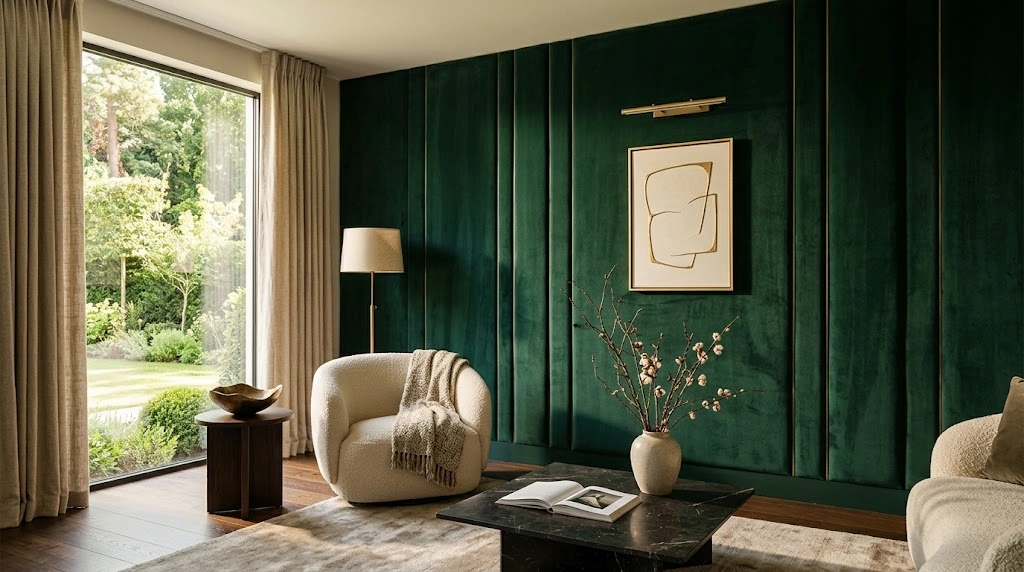 How Does Velvet Texture Transform Plain Interior Walls