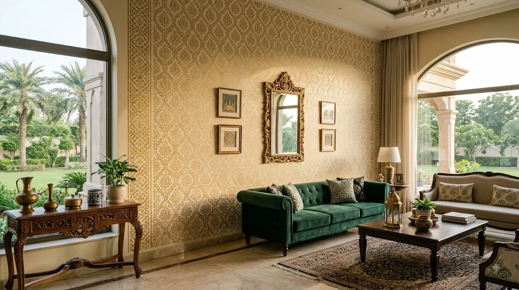 Luxury Stencil Texture Services for Walls in Pakistan