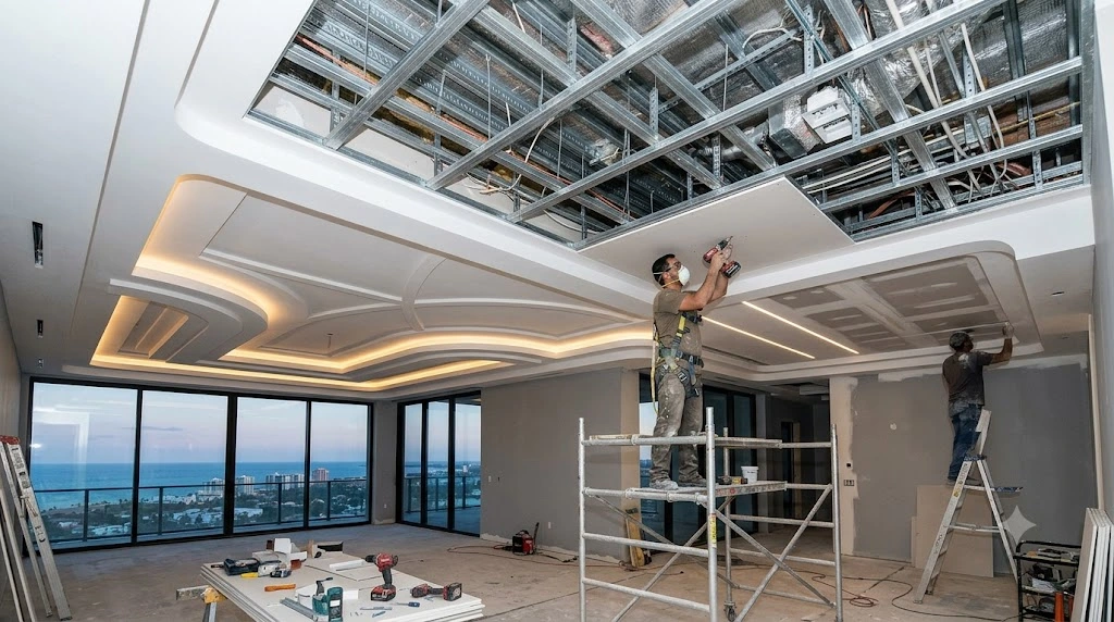 Modern Gypsum Board Ceiling Design and Installation