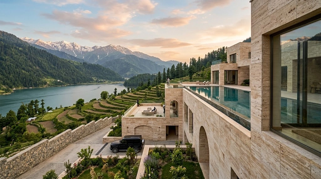Premium Travertine Wall Texture in Pakistan