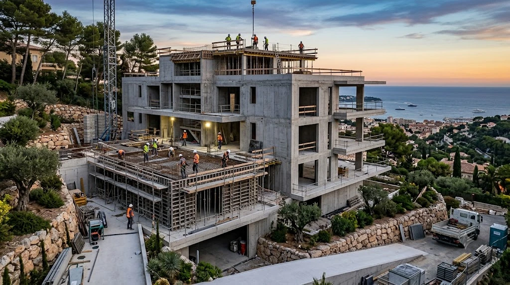 Professional Grey Structure Construction Services