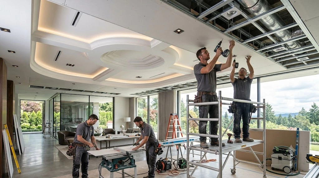 Professional Gypsum Board Ceiling Installation