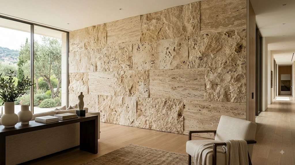 Travertine Stone Texture Finish