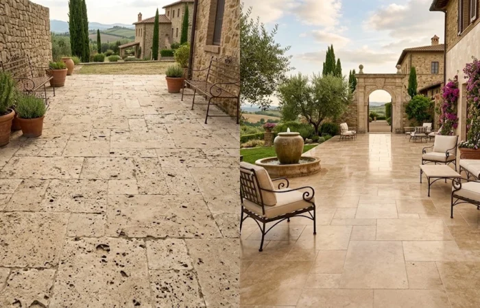 Travertine Texture Before and After Why the Difference Looks Premium