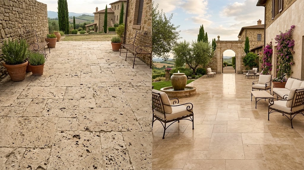 Travertine Texture Before and After Why the Difference Looks Premium