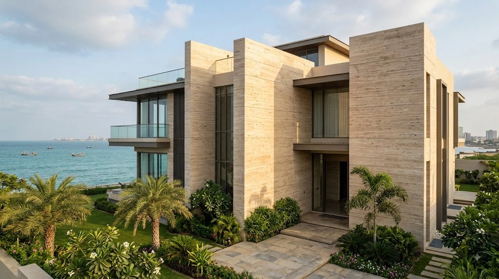 Travertine Wall Finish in Karachi
