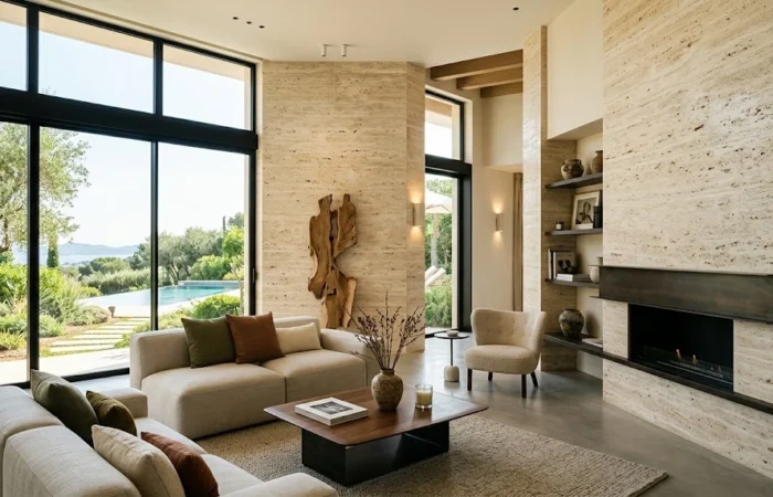 Travertine Wall Texture Services