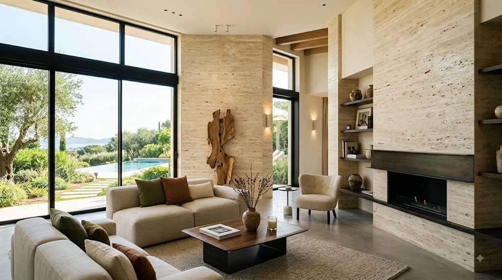 Travertine Wall Texture Services