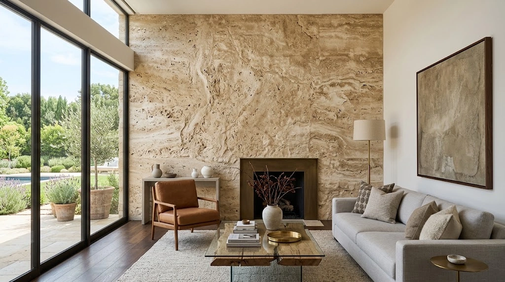 Why Travertine Texture Works So Well on Feature Walls